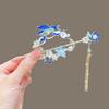 Vintage Hanfu Hairpin Long Tassels Pearls Hair Sticks Gift Floral Hair Accessory  Daily Use