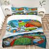 3Pcs Grinch Christmas Gifts Bedding Set Quilt Cover Pillowcase Home Christmas Xmas Halloween Gift 1 Duvet Cover 2 Pillowcase S921653