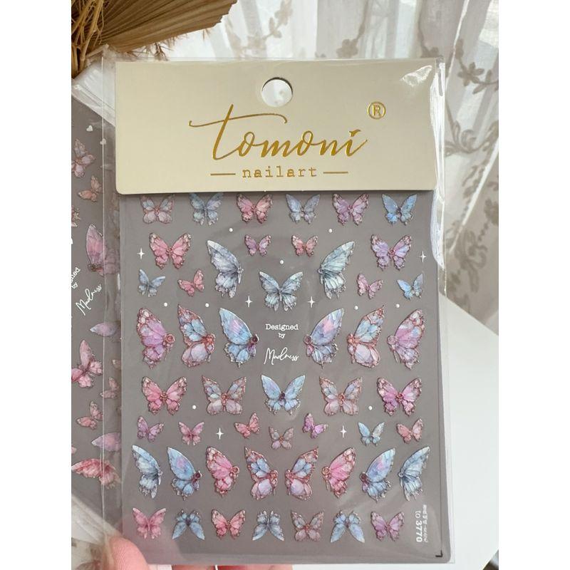 

2024 New Nail Beauty Butterfly Matching Shell Light Nail Sticker Retro Nail Sticker Rose Butterfly Gradient Light Shell light sticker: mo3770/1
