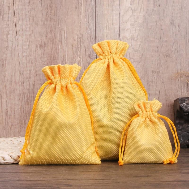 1 Stück Aufbewahrungsbeutel 7x9/10x14/13x18cm Leinen Jute Geschenkverpackungsbeutel Sackleinen Geschenk Bunte Kordelzugbeutel