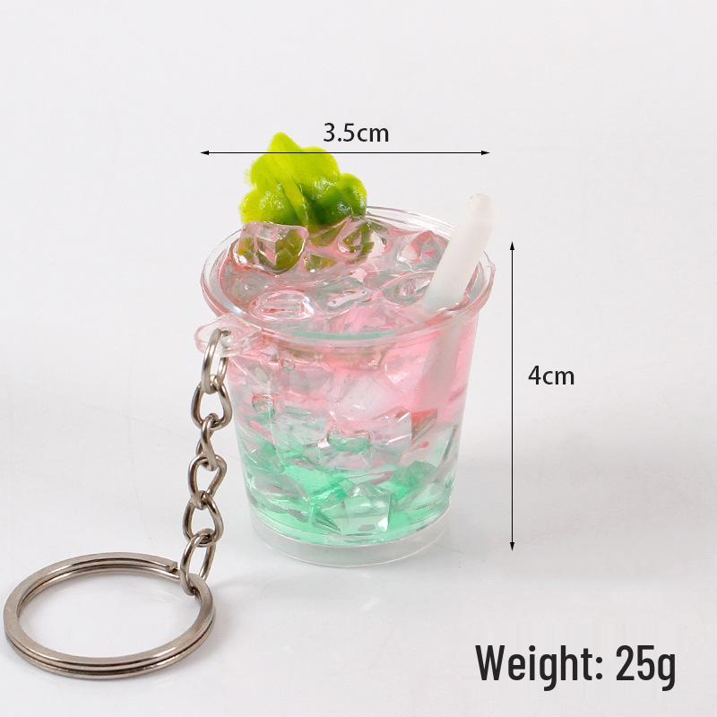 Handgemachter Taiwan Fruchtsaft Eisbecher Schlüsselanhänger - Kaltgetränke Anhänger Spielzeug