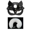 Masque de renard queue Cosplay masque pour les yeux bouchon anal en métal jeu de rôle SM accessoire jouets sexuels pour