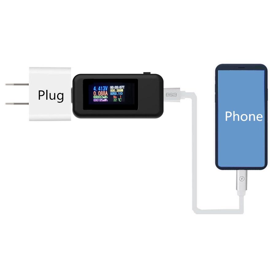 Tester USB DC Digitale 10 in 1 Corrente 4-30V Voltmetro Temporizzatore Amperometro Monitor Digitale