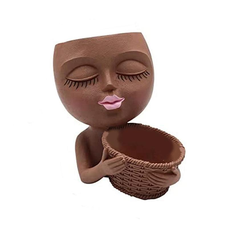 

Good-Decorative Plant Pots Two-In-One Flowerpot Suitable For Indoor Outdoor Plants Succulent коричневый