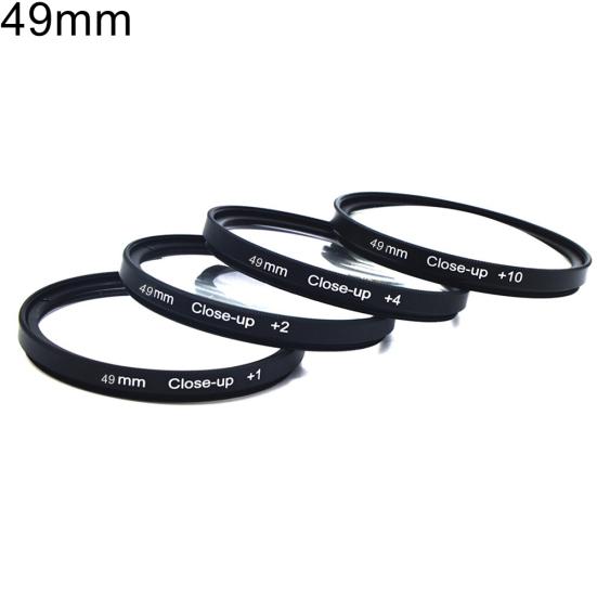 4Pcs 37-82mm +1 +2 +4 +10 Optical Glass SLR Camera Macro Lens Close-up Filters