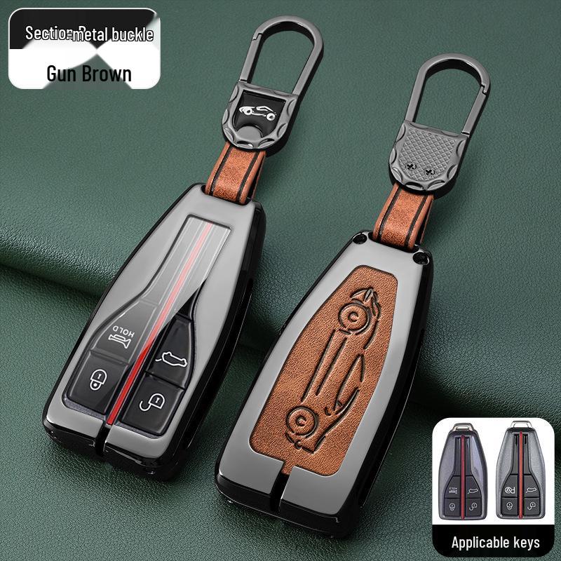 Metal Key Shell Set for Hongqi: HS5, HS7, H9, H5 Models (2019+) Key Case & Bag