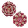 Handmade Rhinestone Floral Evening Clutch - Three-dimensional Design for Weddings & Banquets