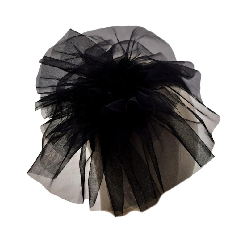

Short Wedding Veil Headband for Bride Multilayer Veil Wedding Party Veil Headpiece Engagement Event Formal Headdress чорний