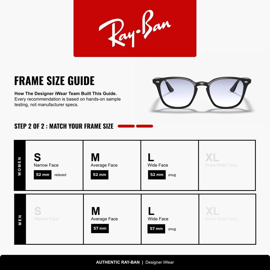 0RB4258F CLEAR GRADIENT LIGHT BLUE 52 [Ray-Ban] Sunglasses, Unisex, Adult, 601/19