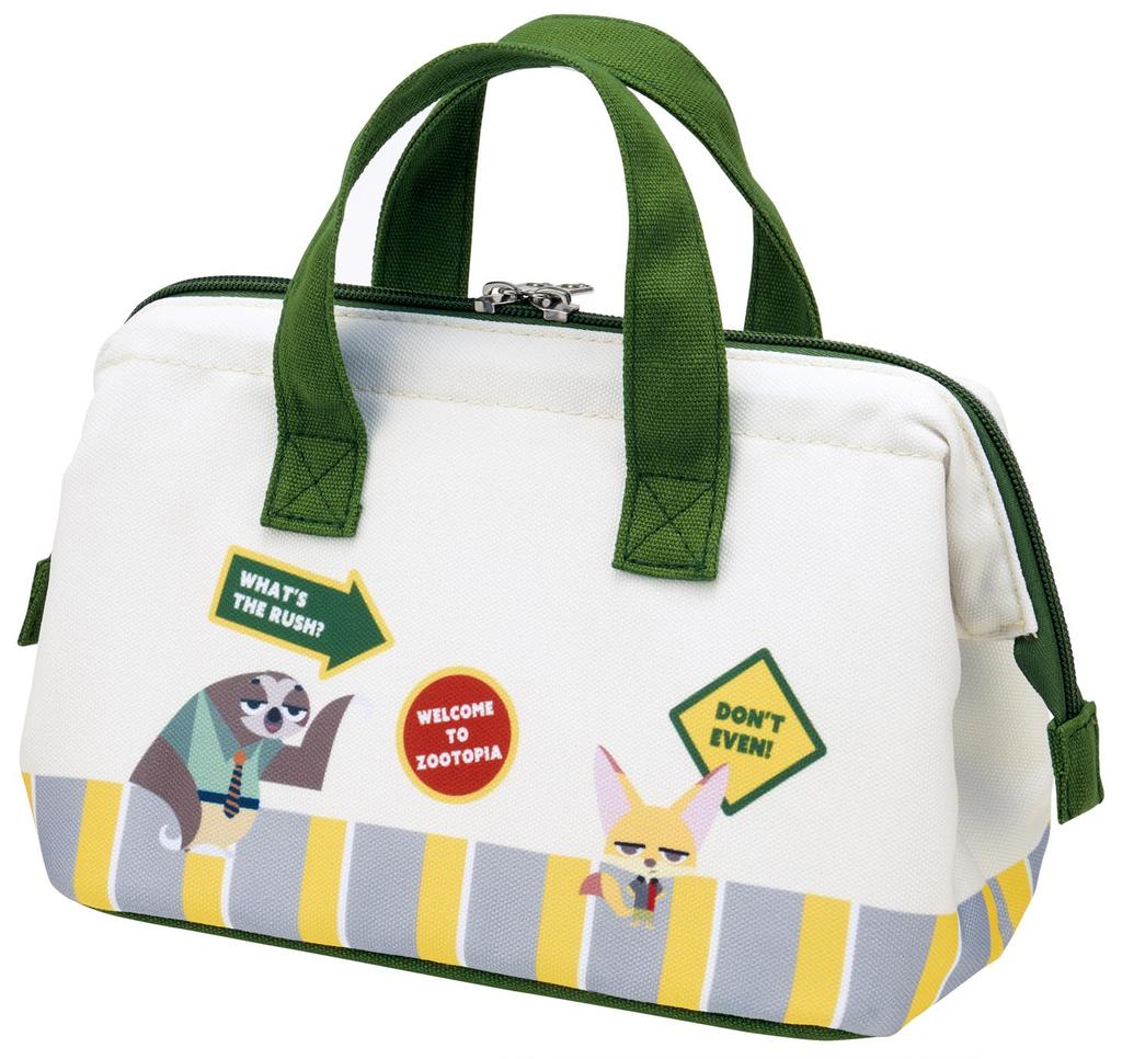 Skater Canvas Lunch Bag with Insulated Clasp Closure and Disney Zootopia Patch (KGAF1-A)