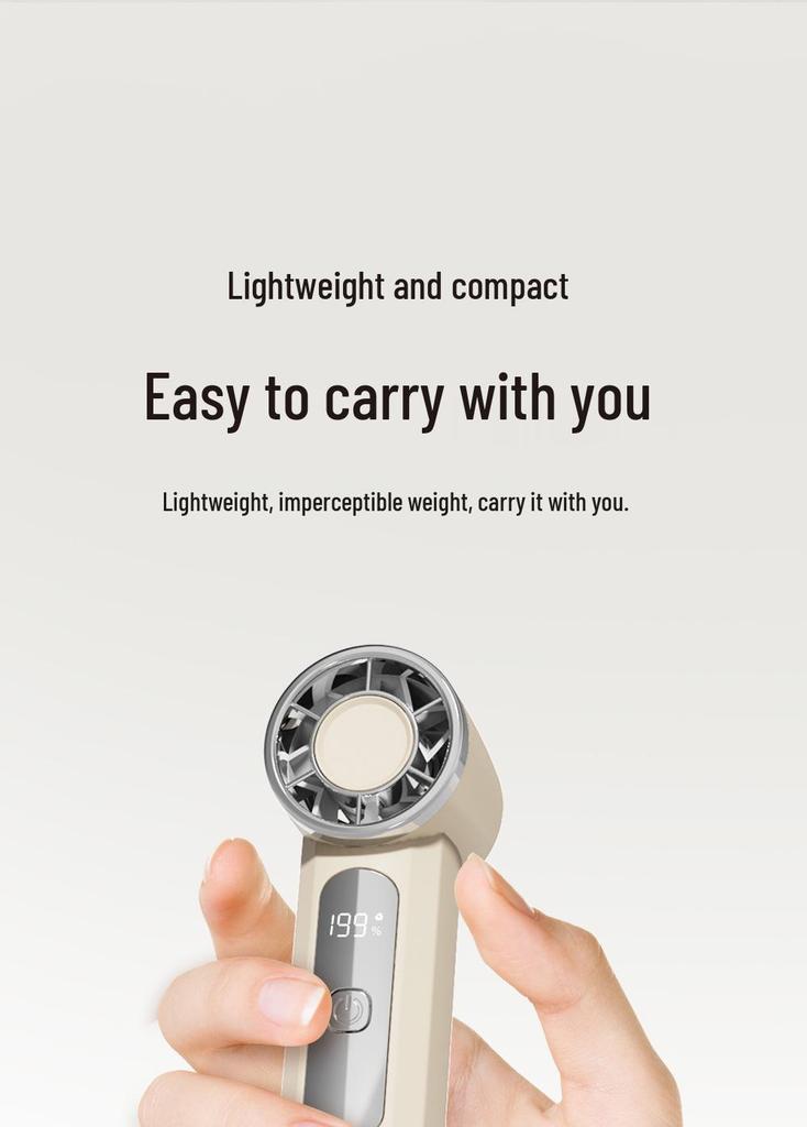 2025 High-Power Portable Handheld Cooling Fan with Turbo Technology