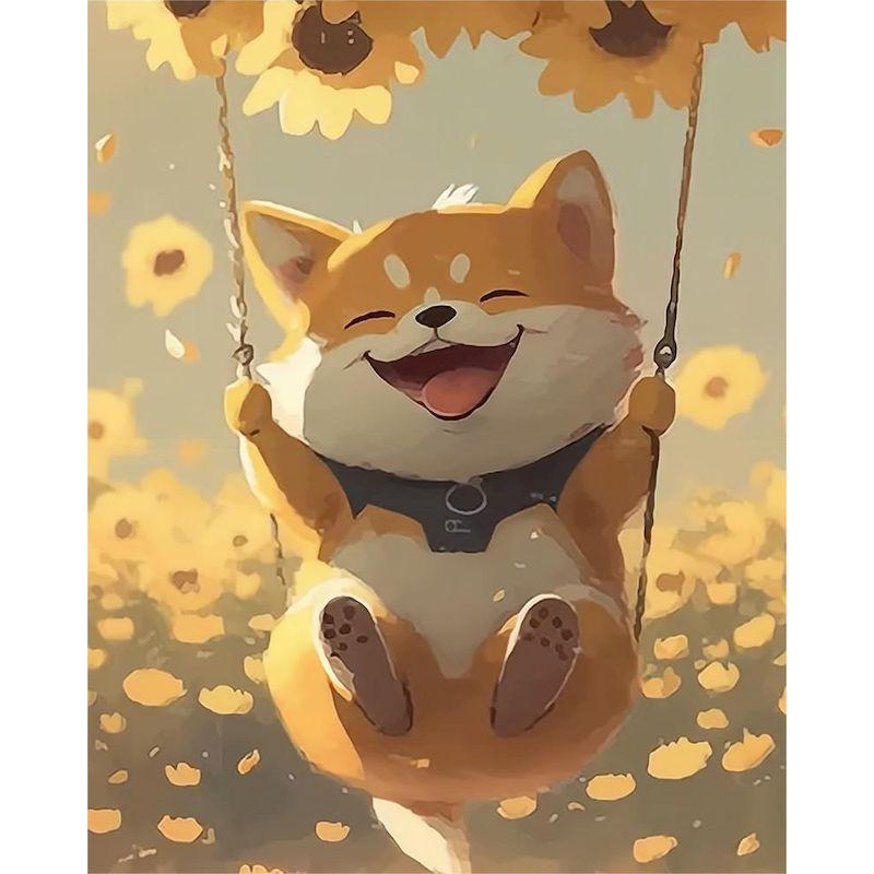 

GATYZTORY Frame Painting By Numbers For Adults Flower Cat Animal Picture By Numbers Starter Kits Handwork For Home Wall Art Gift 20x30cm No Frame помаранчевий
