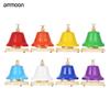 8 Notes Colorful Hand Bells Hand Bell Set Musical Percussion Instrument Iron & Plastic Material for Early Music Education