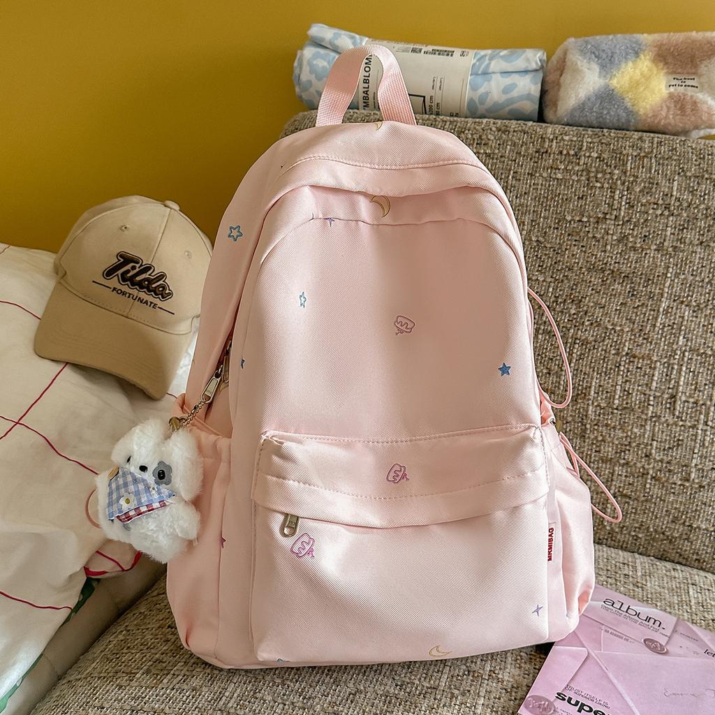 Schoolbag Mint Green Refreshing Colorful Starry Soft Sister Small Backpack Student Party Holiday Girlfriend Outing Sweet Cute Backpack