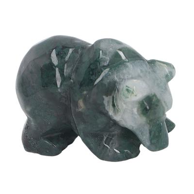 Décor Ours en Cristal 1,5 po Artisanat Délicat Statue d'Ours Figurine d'Animal pour Tables Bureaux Entrée