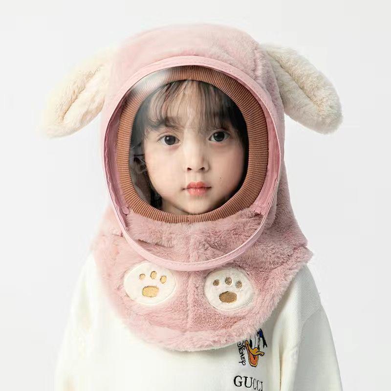 

Children s Windproof Winter Hat & Scarf with Integrated Face Mask