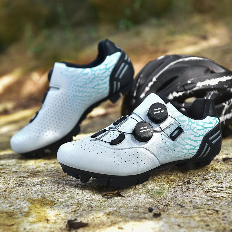 Neue Outdoor-Fahrradschuhe Drehverschluss Fahrradschuhe Rennrad-Lock Mountain-Lock Entriegelt Fahrradschuhe