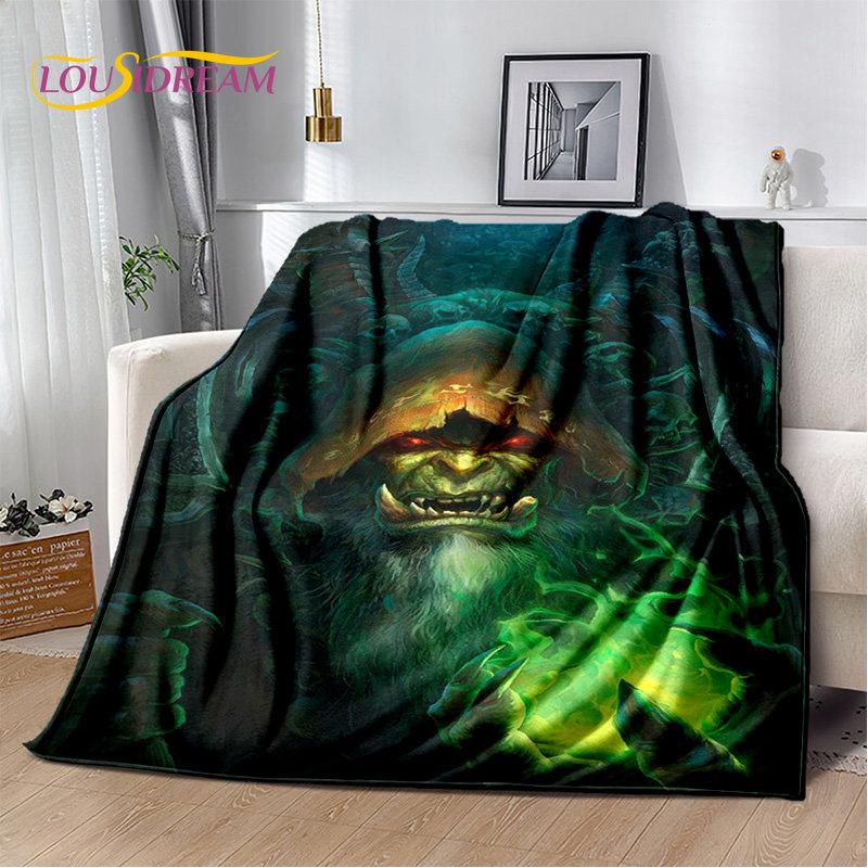 World of Warcraft, WOW, Game Gamer, weiche Plüschdecke, Flanelldecke, Überwurfdecke für Wohnzimmer, Schlafzimmer, Bett, Sofa, Picknick-Abdeckung
