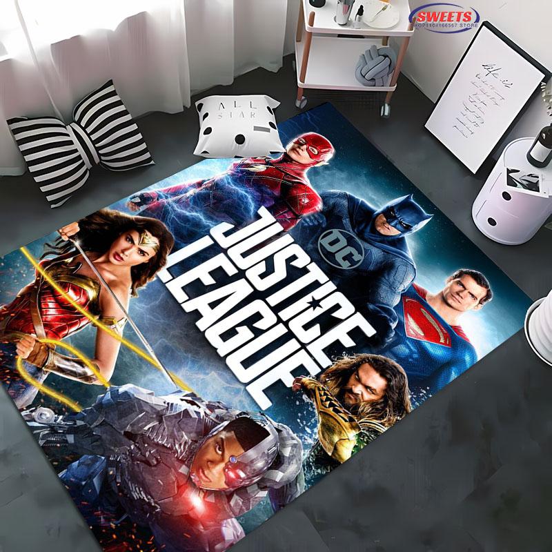 Justice League Carpet New Release! Anti-slip Sound Insulation, Rug for Living Room Bedroom Bedside and Office Areas, Durable Mat