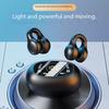 New Mirror Surface Digital Display Soft Silicone Ear Clip Wireless Bluetooth Earphones with Noise Reduction, High-Definition Sound