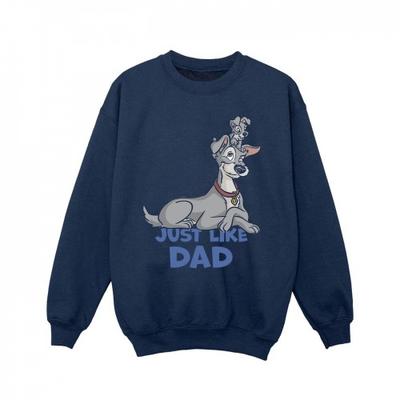 Girls Lady And The Tramp Just Like Dad Sweatshirt