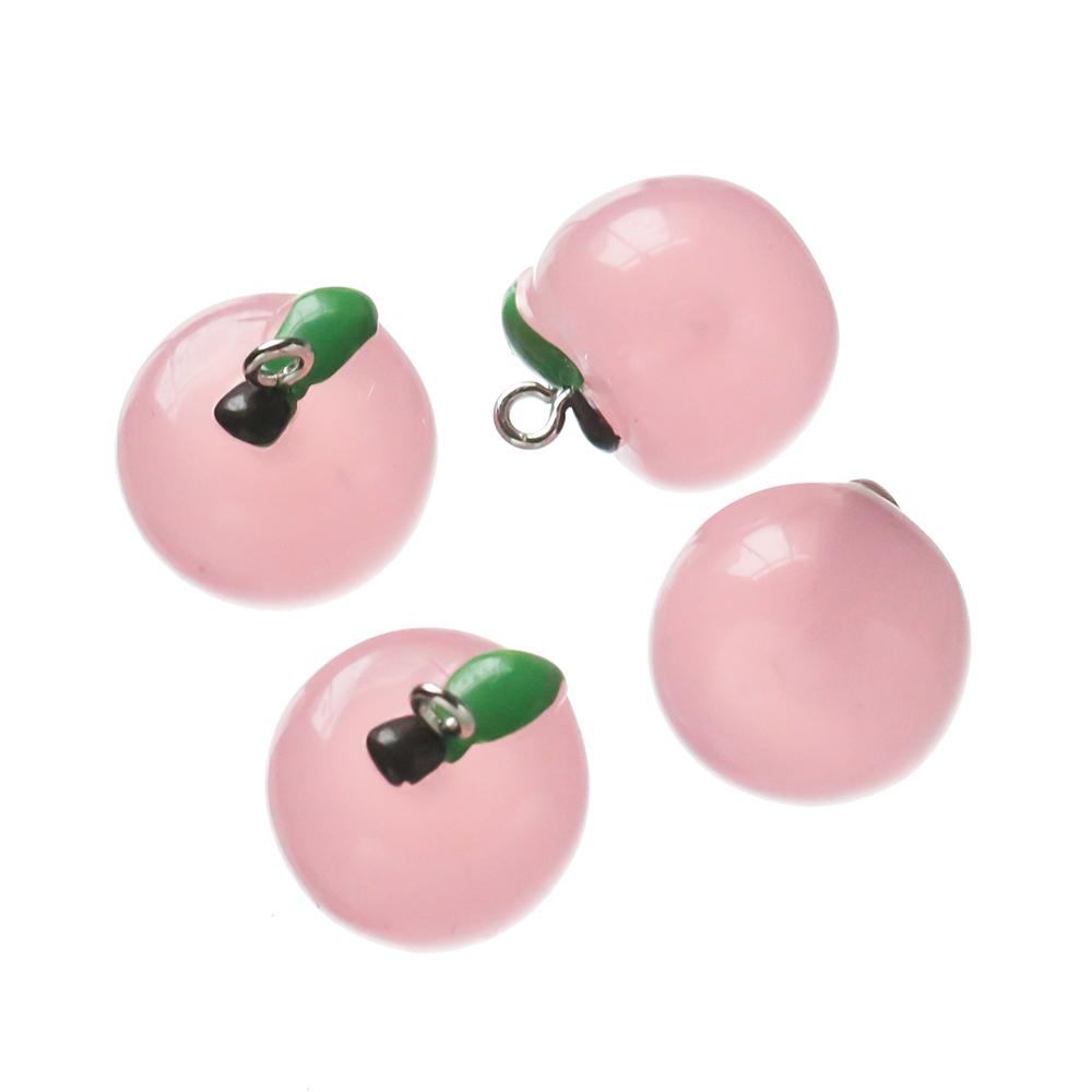 10Pcs Fashion Fruit Jelly Color Pendants Apple Resin Pendant for DIY Jewelry Making Earring Necklace Keychain Charms Supplies