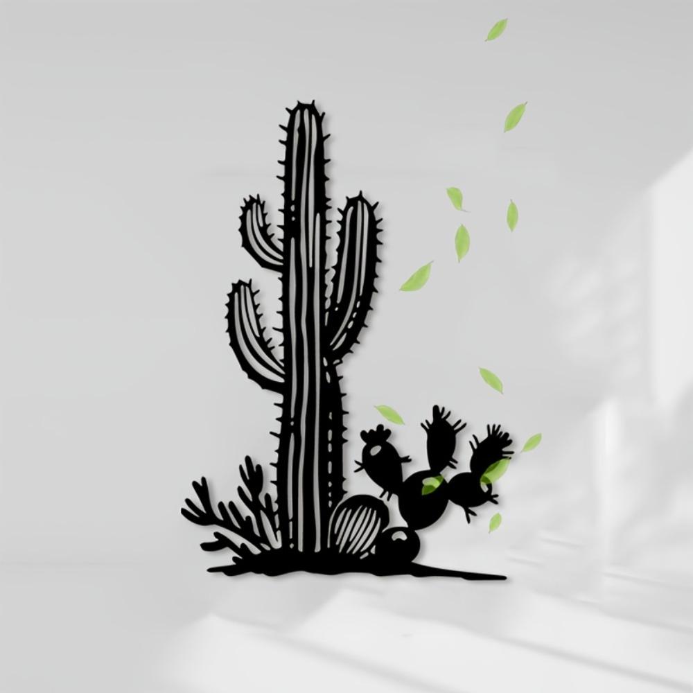 Heavy Duty Iron Desert Wall Art Cactus Metal Decor Indoor Outdoor Landscape Gift
