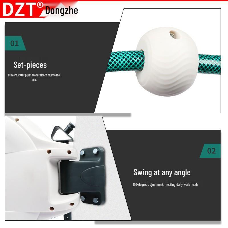 Automatischer aufrollbarer Schlauchaufroller für Hochdruck-Autowäsche mit Luft- und Wasserhaspel.