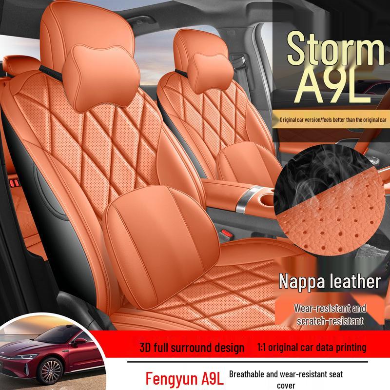 Full-Coverage Breathable Seat Covers for Chery Fengyun A9L - All-Season Car Seat Cushions