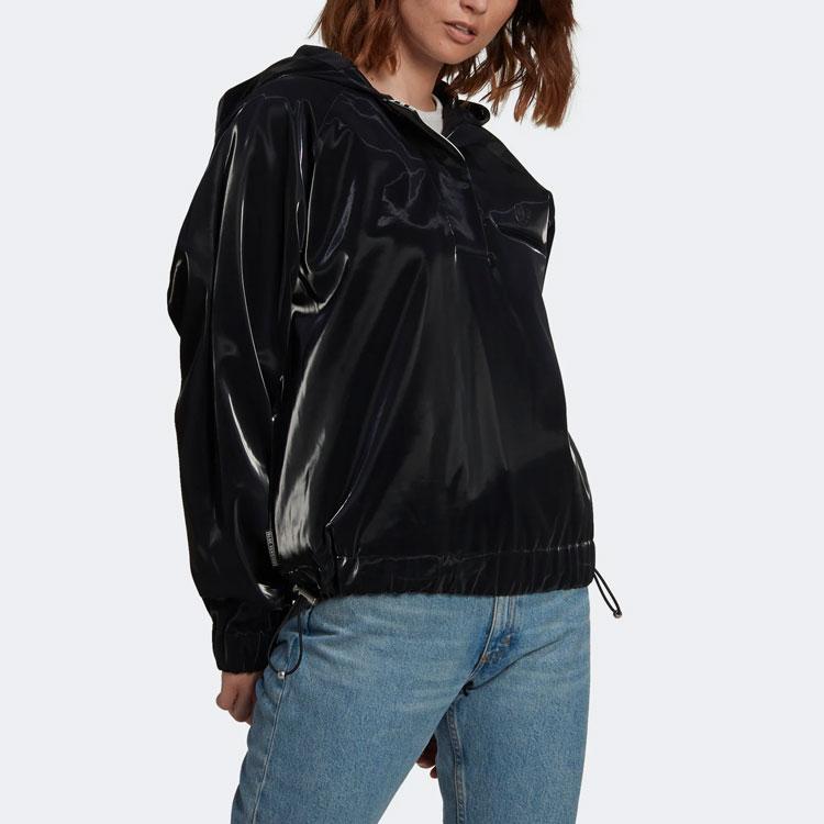 Adidas Sweat à capuche unisexe à demi-zip Originals X Version Bleue Noir HN0999