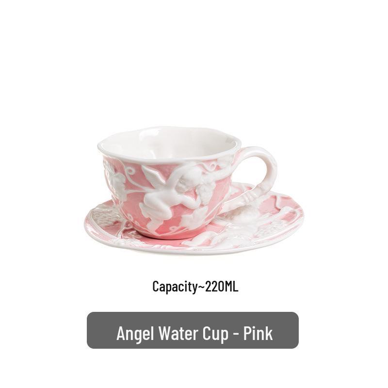 European Afternoon Tea Set: Personalized Embossed Coffee Cup & Kettle In Creative English Court Style.