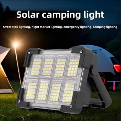 Portable LED Solar Light Rechargeable Work Lights Camping Lamp, Magnetic Worklight Portable Floodlight With Stand Fishing Repair