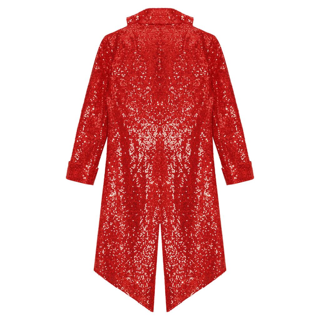 Jachetă Steampunk pentru Joacă de Rol pentru Băieți: Palton Lung Victorian Gotic cu Paiete, Perfect pentru Halloween, Cosplay și Evenimente Tematice