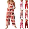 Women's Casual Sleeveless Valentine's Day Printed Jumpsuit