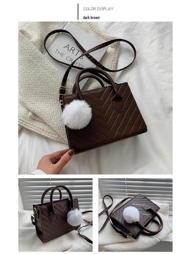 2024 Trendy Textured Small Square Bag – Women's Spring/Summer Messenger & Shoulder Bag