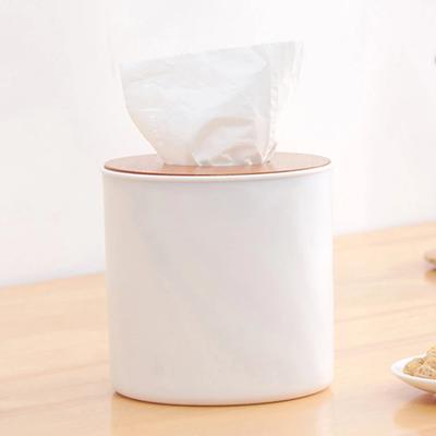 Home Küche Runde/Quadratische Holz Tissue Box Fall Serviettenhalter Home Organizer Büro Tisch Zubehör Serviettenablage