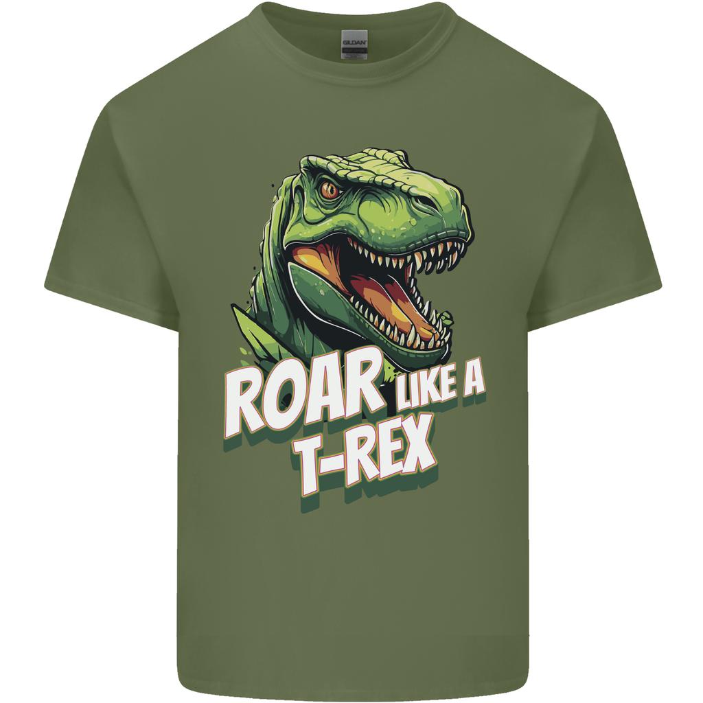 Roar Like a TRex Dinosaur Unisexs Light Cotton TShirt