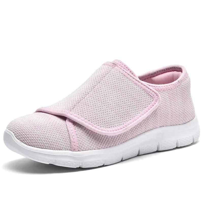 Fashion Spring and Summer New Mesh Breathable Casual Shoes for Men and Women, Comfortable Velcro Lightweight Sports Single Shoes