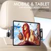 Telescopic Car Headrest Phone Holder Mount for Back Seat, 360° Rotating Tablet Stand Bracket for Kids Watching 5-13 Inch Devices