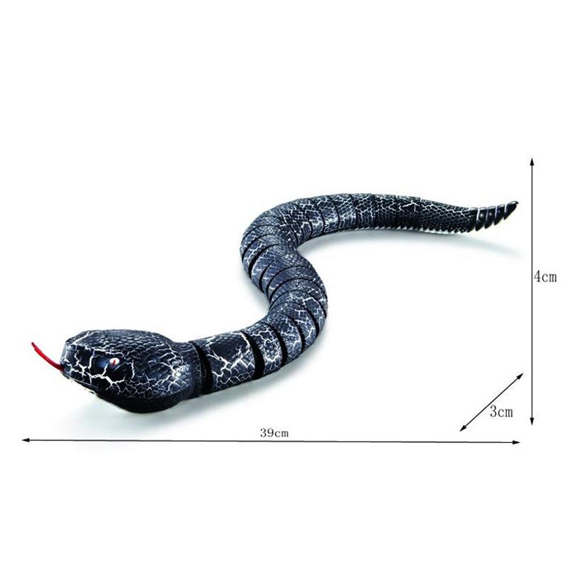 Realistic Remote Control Snake RC Animal Scary Toy Simulated Viper Trick Terrify Mischief Toys for Halloween Children Gift