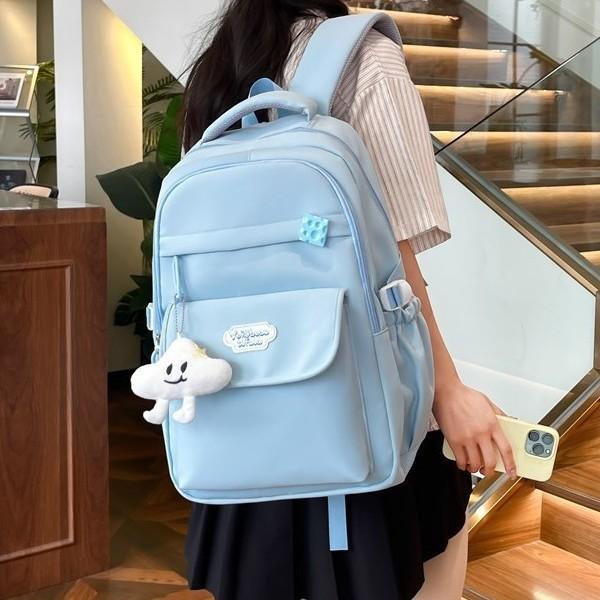 Schoolbag new high-value Japanese ins fresh and sweet macaron backpack girl student large-capacity backpack