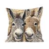 Laughing Donkeys Throw Pillow Cute Donkey Square Cushion with Removable Cover Farmhouse Decorative Cushion for Home Couch Sofa Bed Patio Car Decor