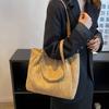 New simple suede shoulder bag women's tote cloth