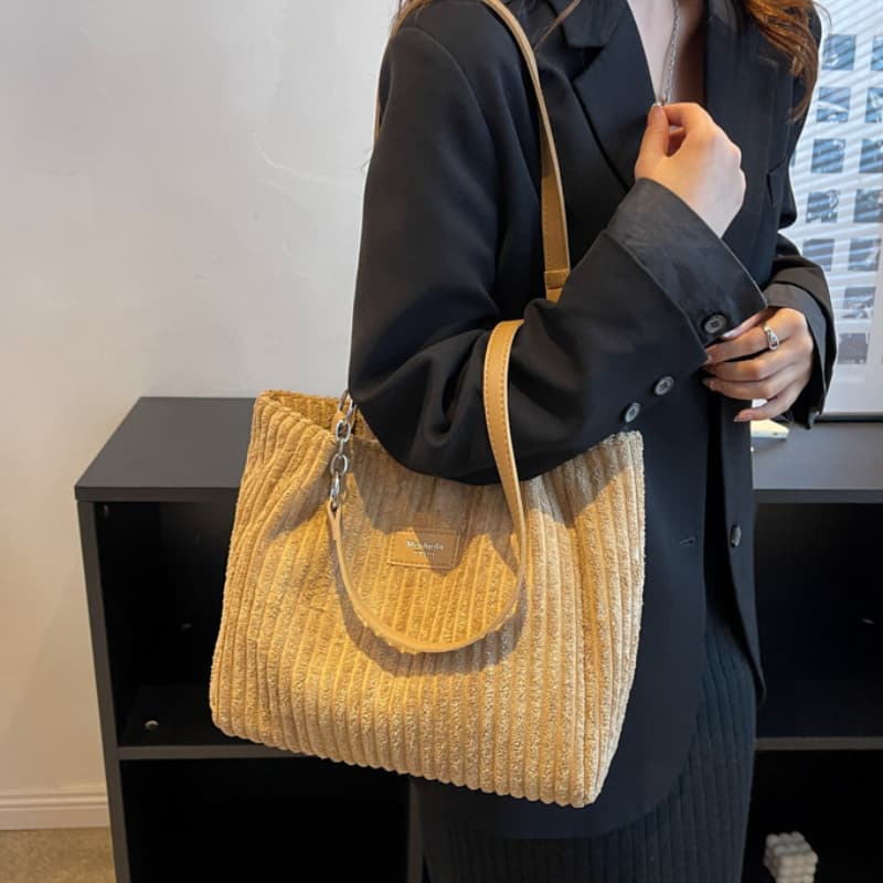 New simple suede shoulder bag women's tote cloth