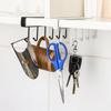Cabinet Storage Rack Multi-functional Hook Closet Finishing Rack Kitchen Non-trace Nail-free Hook 6 Hook