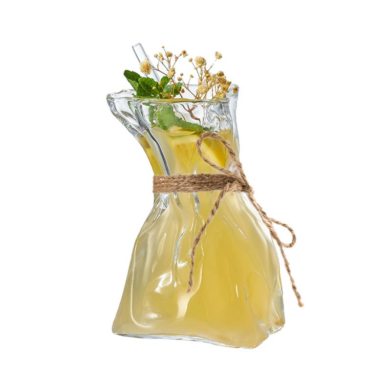 280ml Creative Pleating Cocktail Glasses for Bar Glassware Wine Glass Restaurant Juice Coffee Cup Vase Ornaments Cocktail Tool
