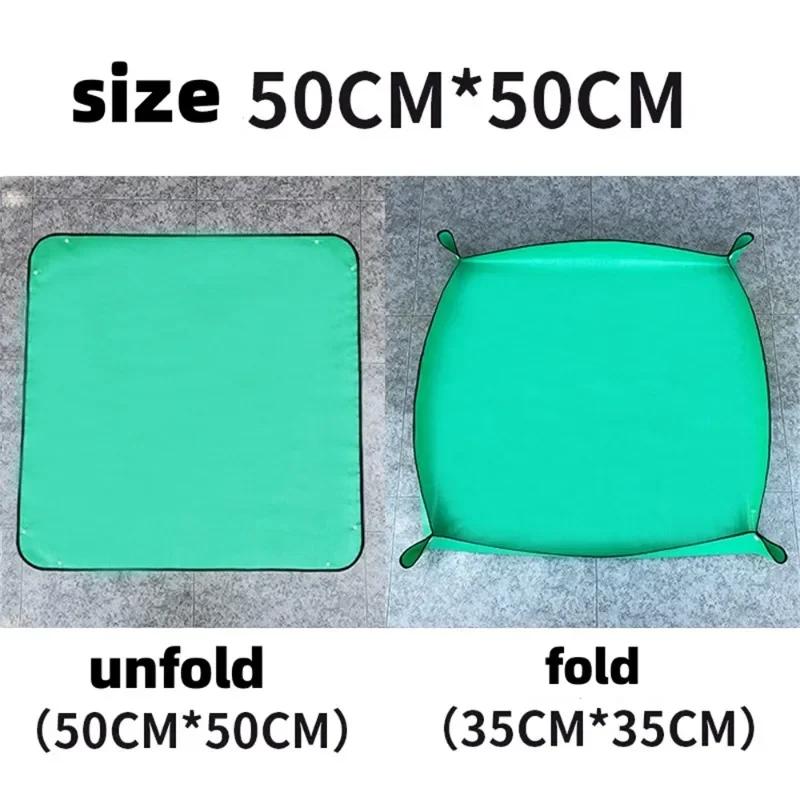 

Водонепроницаемый складной коврик для посадки, садовый коврик, подложка для горшков, пересадка, смешивание почвы, обрезка растений, садовый инструмент