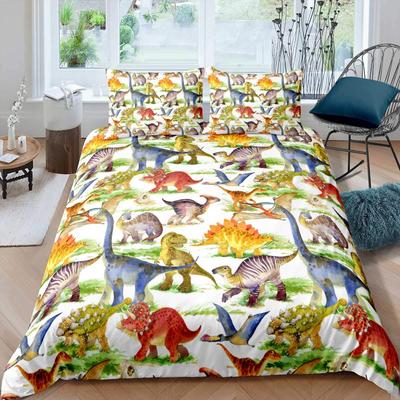 Dinosaurier Bettbezug Niedliche Dinosaurier Cartoon Tier Thema Bettwäsche Set Für Kinder Jugendliche Doppel Queen King Size Polyester Steppdeckenbezug
