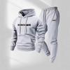 Men's 2025 Fleece-Lined Hooded Sweatshirt and Joggers Set - Warm and Casual for Autumn/Winter
