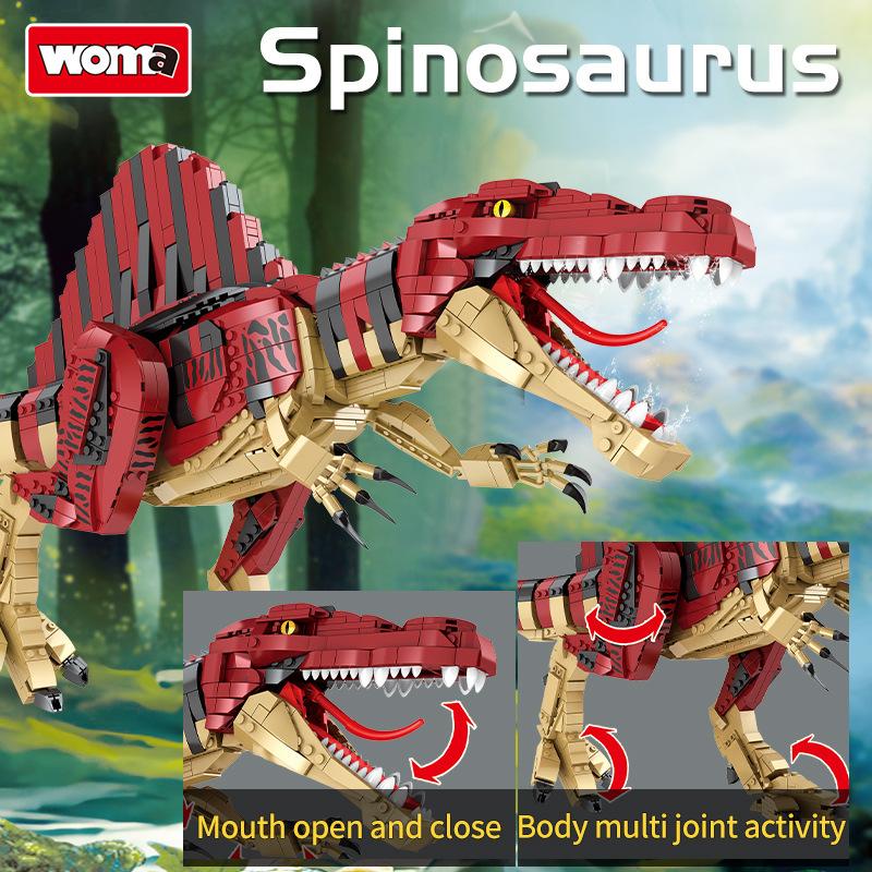 Dinosaur Tyrannosaurus Rex Triceratops Children Simulation Animal Model Building Block Boy Toy